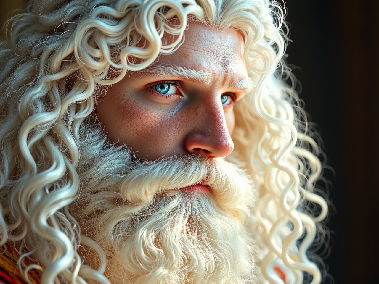 Albino Greek god with