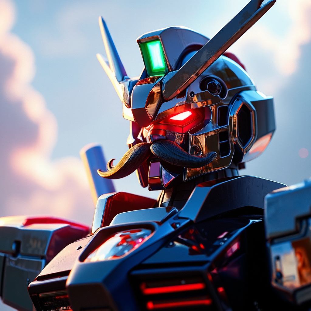 Gundam character with large