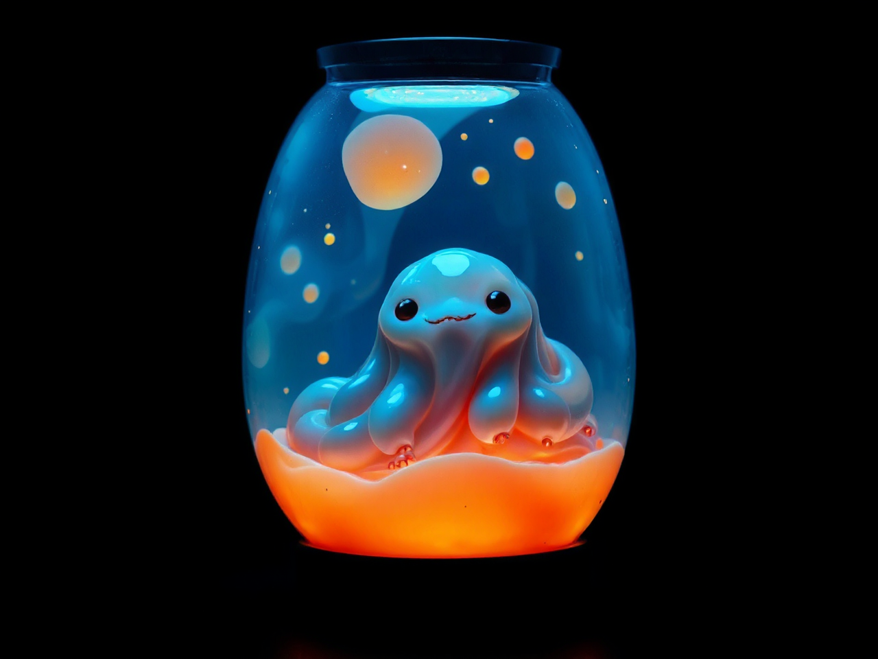 Gelatinous slime in a