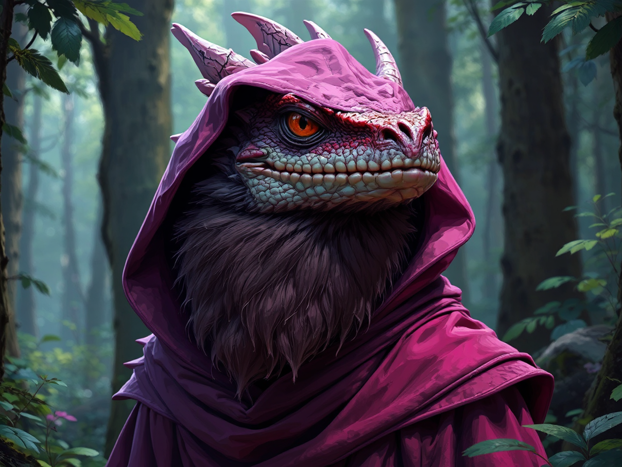 Anthropomorphic bearded dragon in