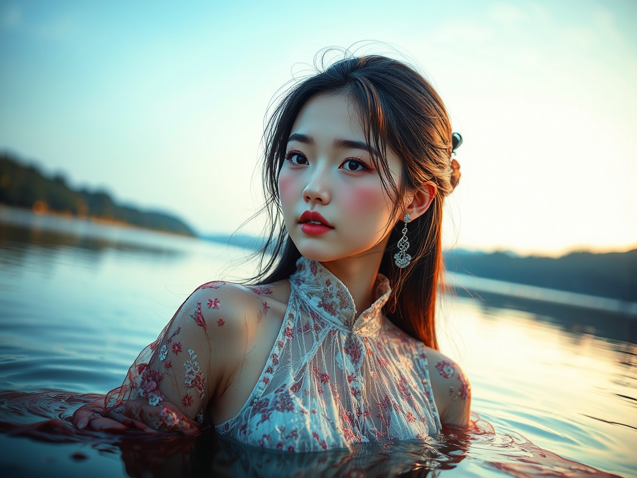 Asian woman poses in