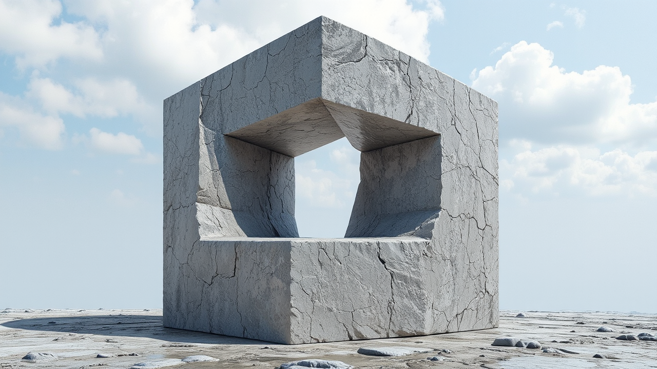 Unusual 3D geometric shape.