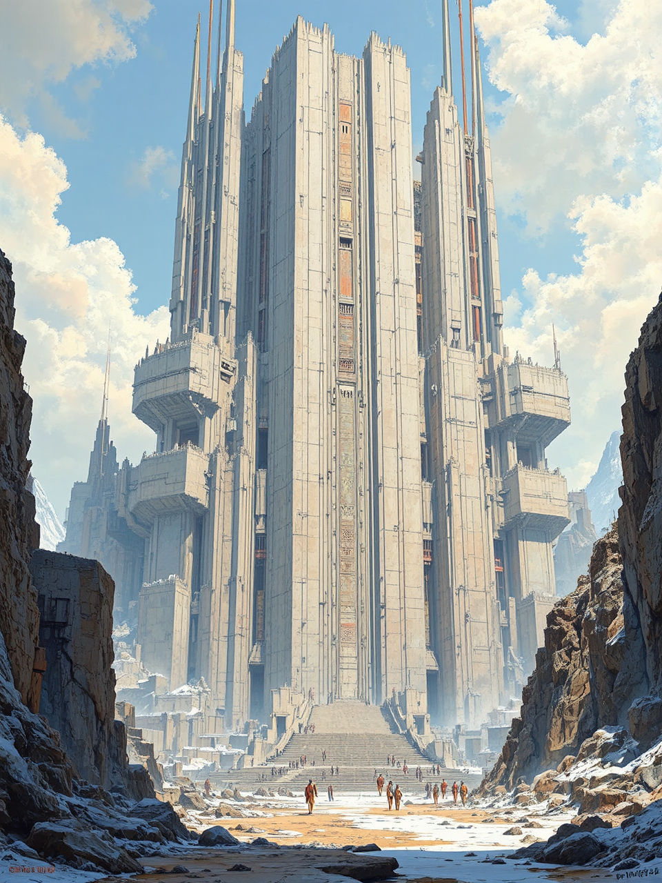 Imperial base with Brutalist