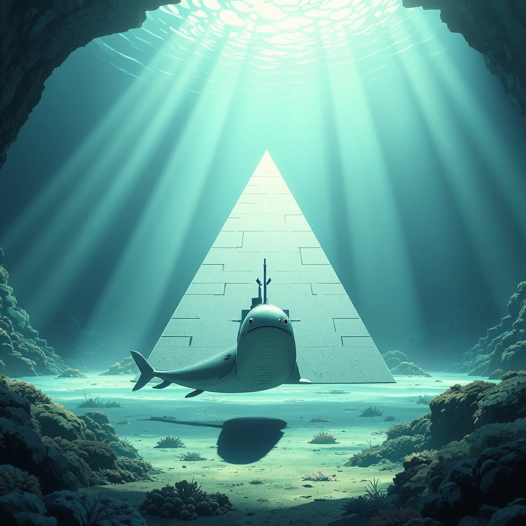 An underwater scene with