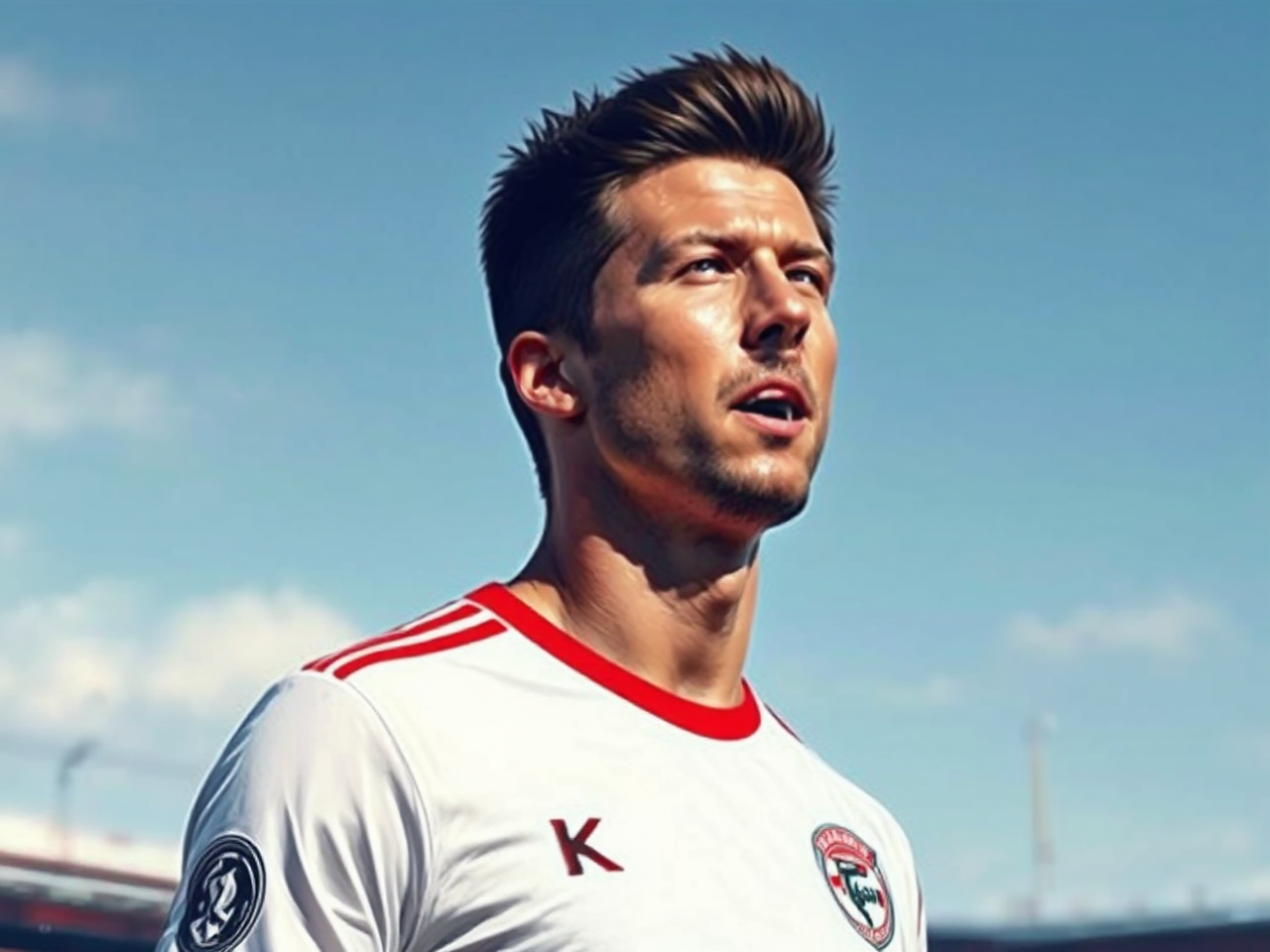 Robert Lewandowski wearing KFC