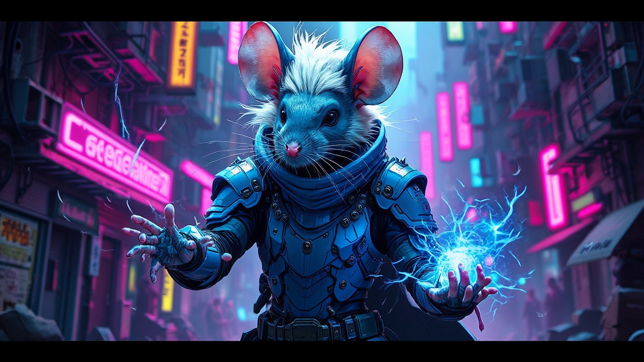 White mouse technomage casts