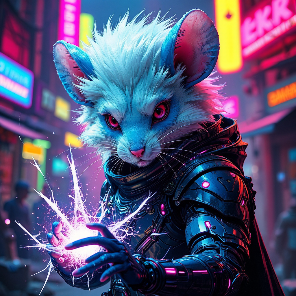 Mouse wizard casts magic