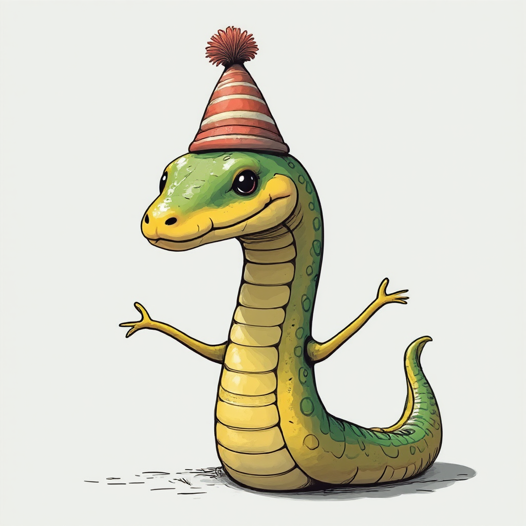 Snake wearing a cute