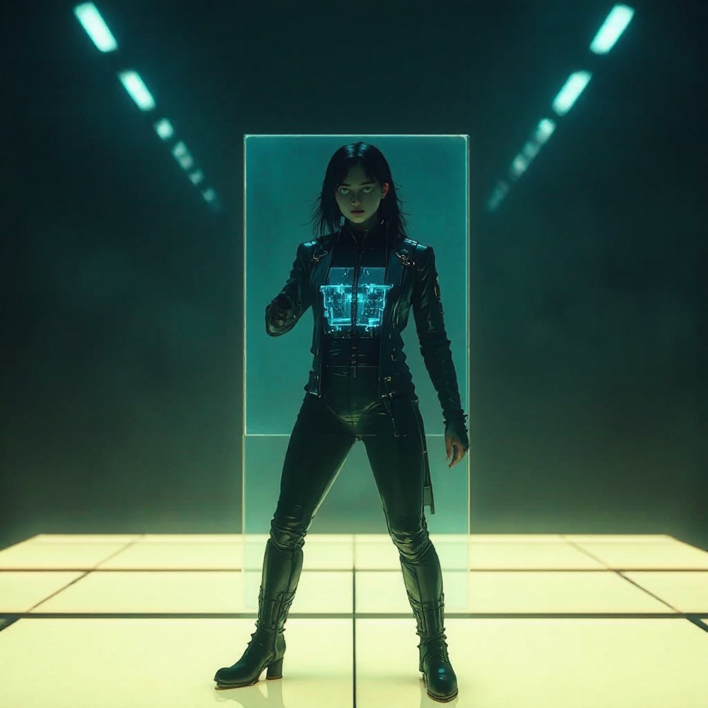 A futuristic cityscape with