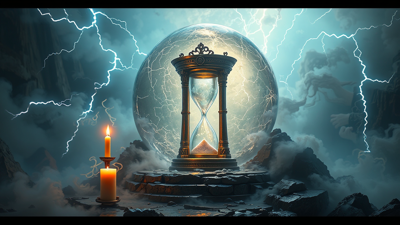 Steampunk stargate inside a