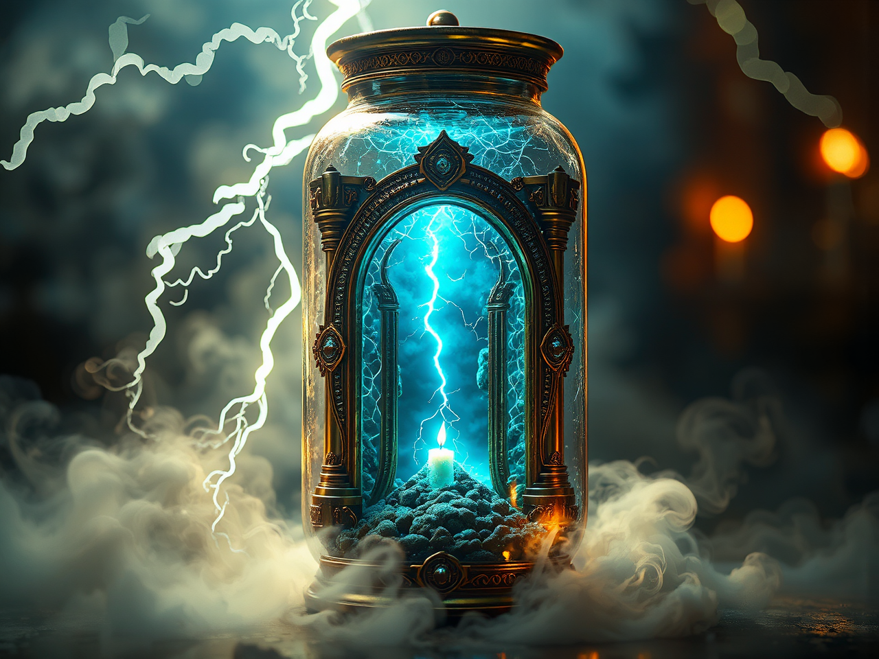 Stargate in steampunk glass