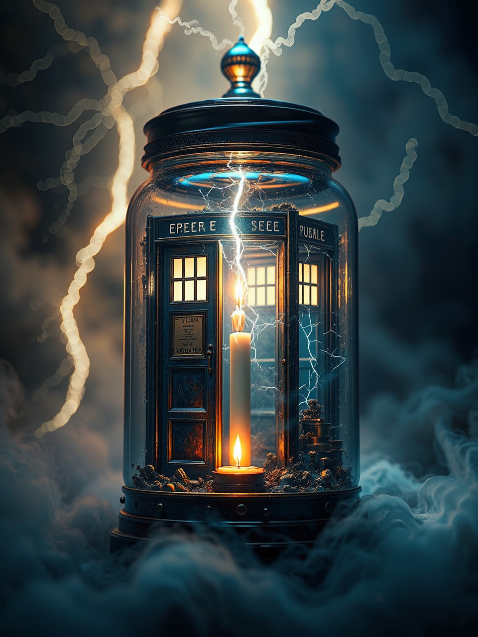 Steampunk tardis in a