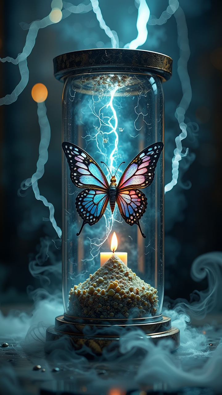 Steampunk butterfly in a