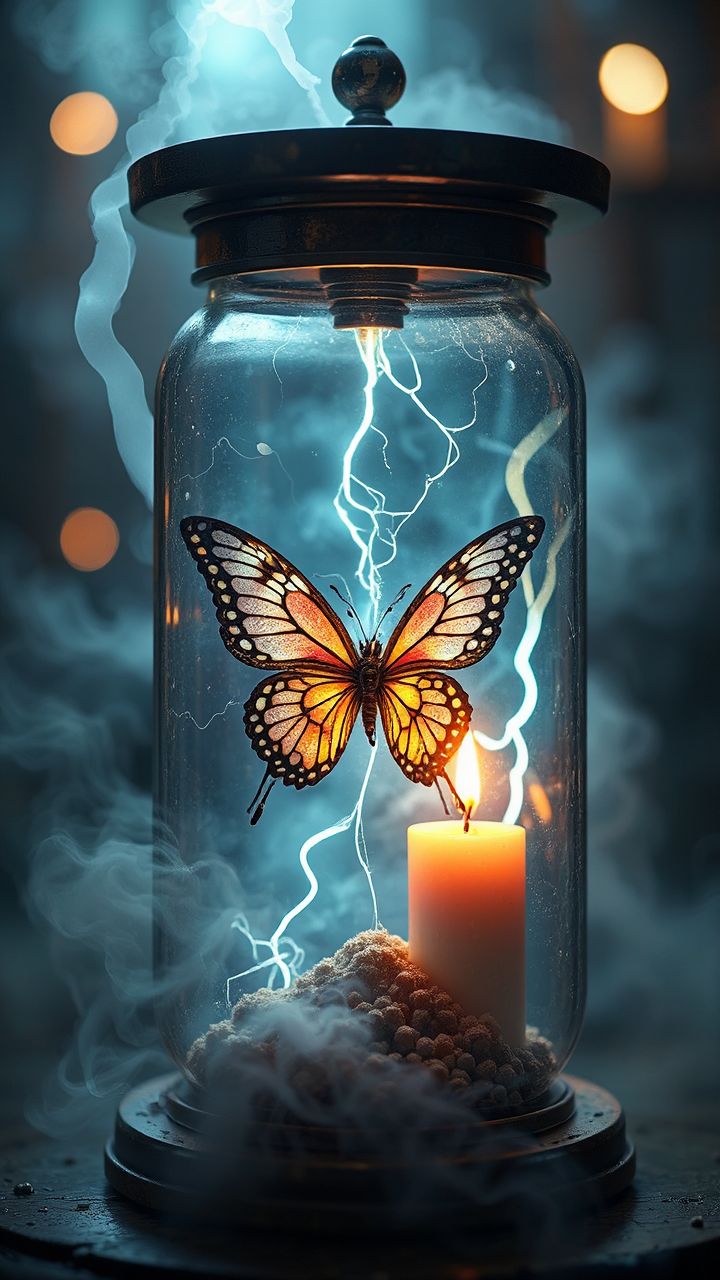 Steampunk butterfly in a