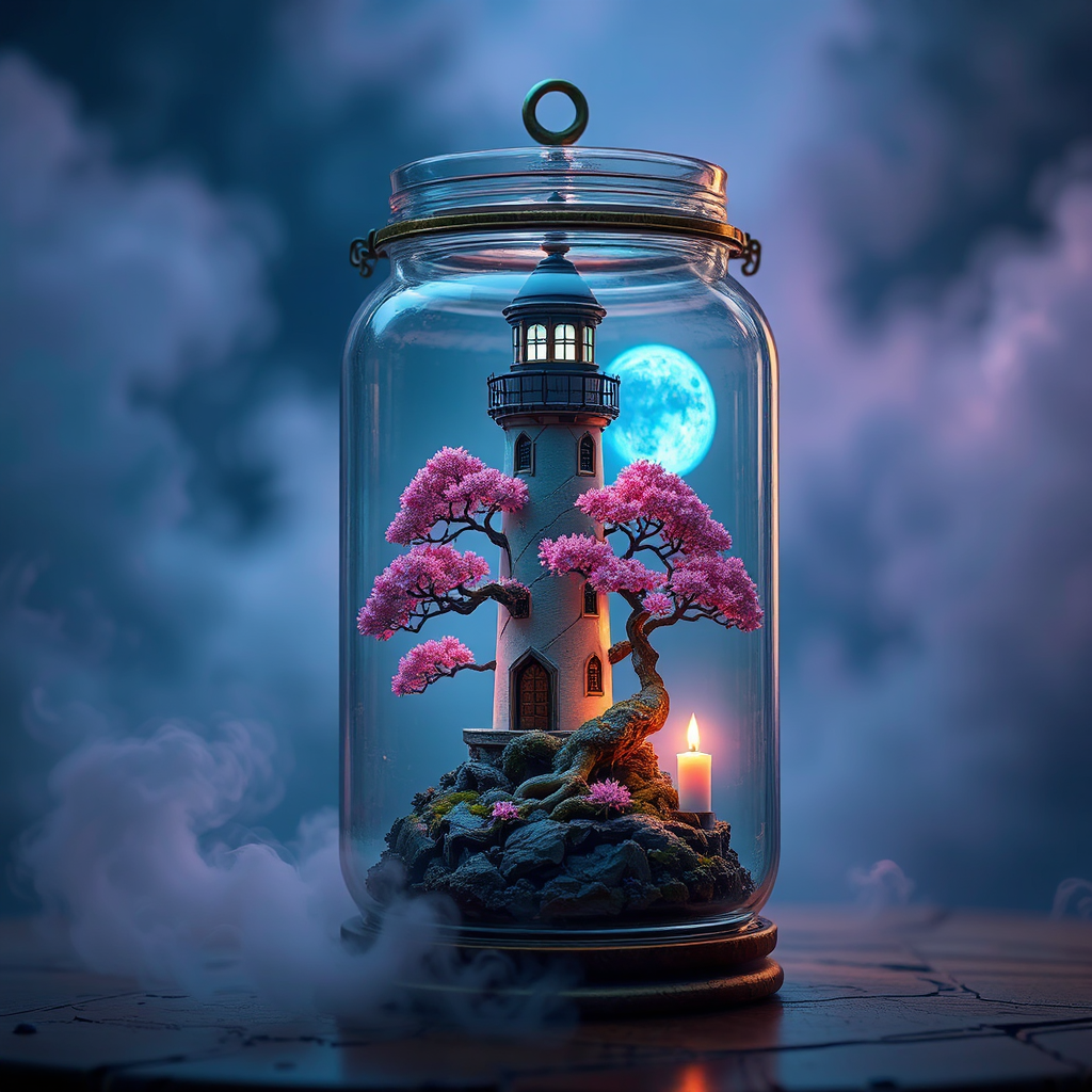 Steampunk lighthouse and a