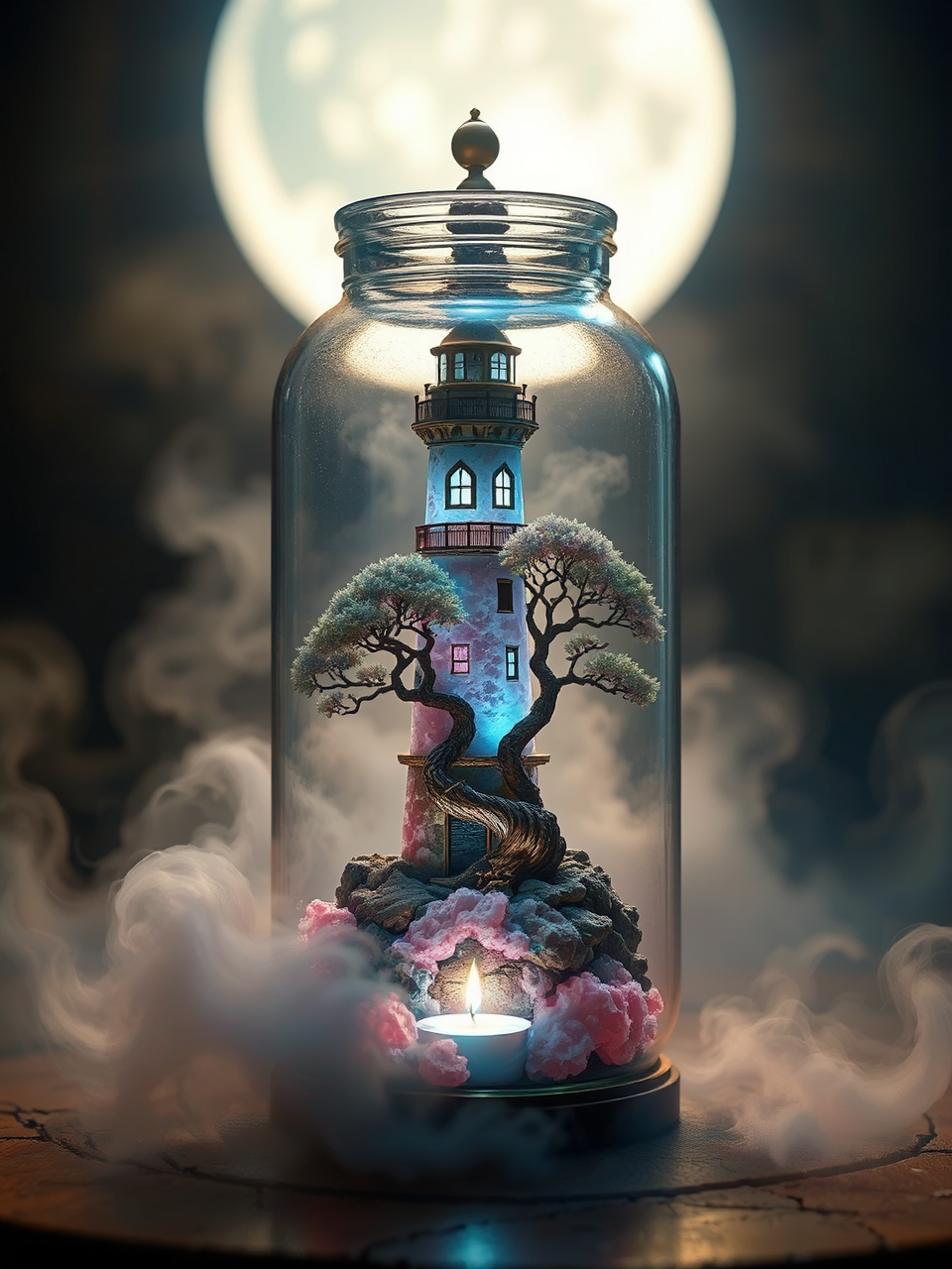 Steampunk lighthouse in a