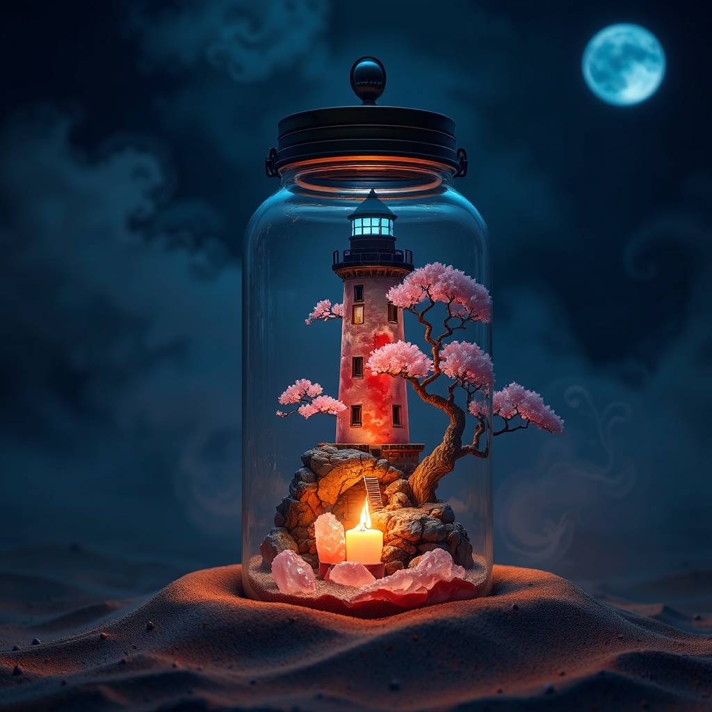 Steampunk lighthouse in a