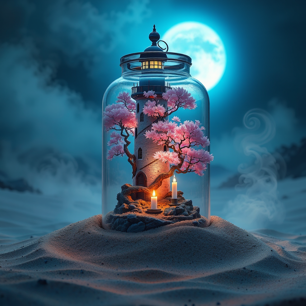 Steampunk scene with a