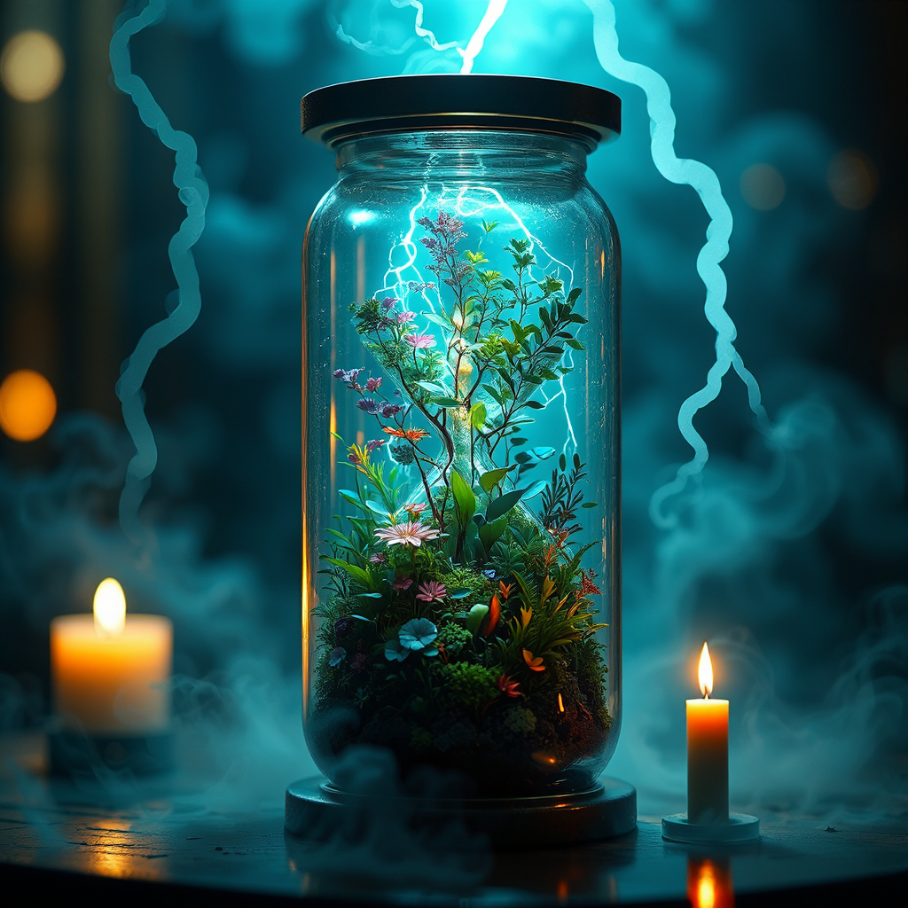 A miniature garden in