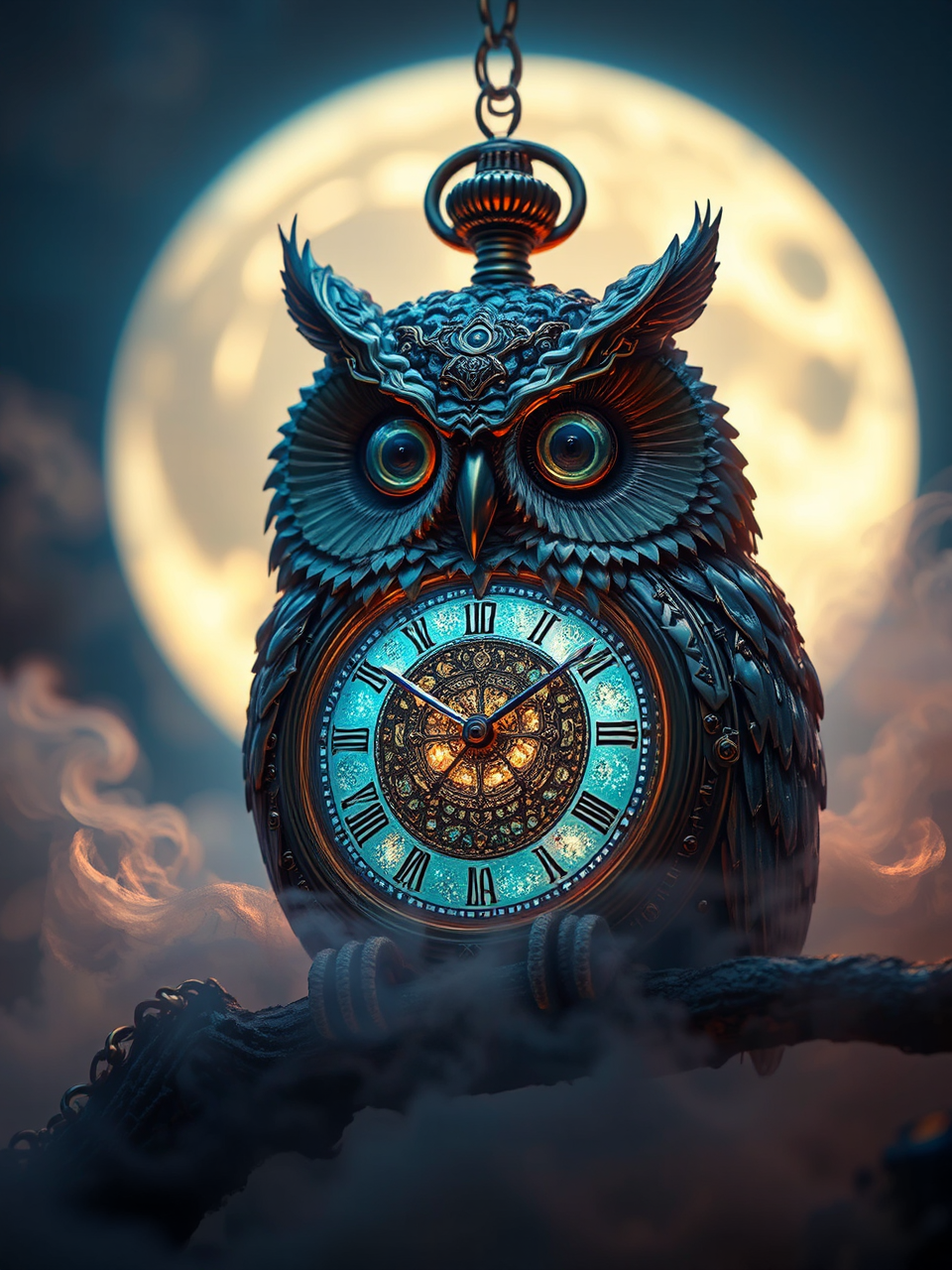 Steampunk owl with pocket