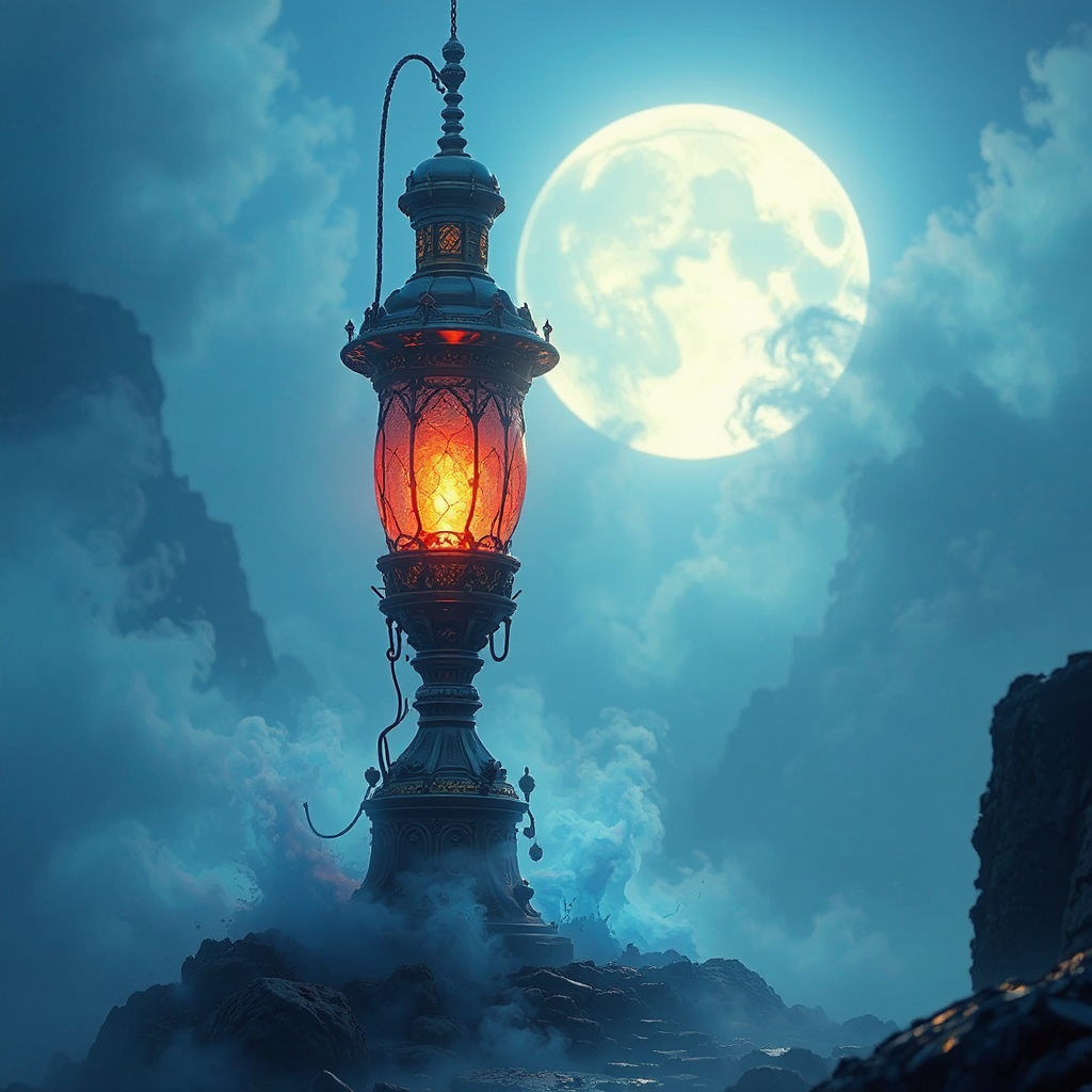 Steampunk lava lamp with