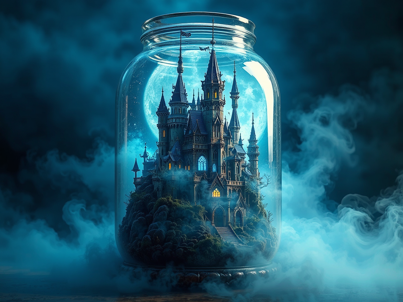 A steampunk castle in