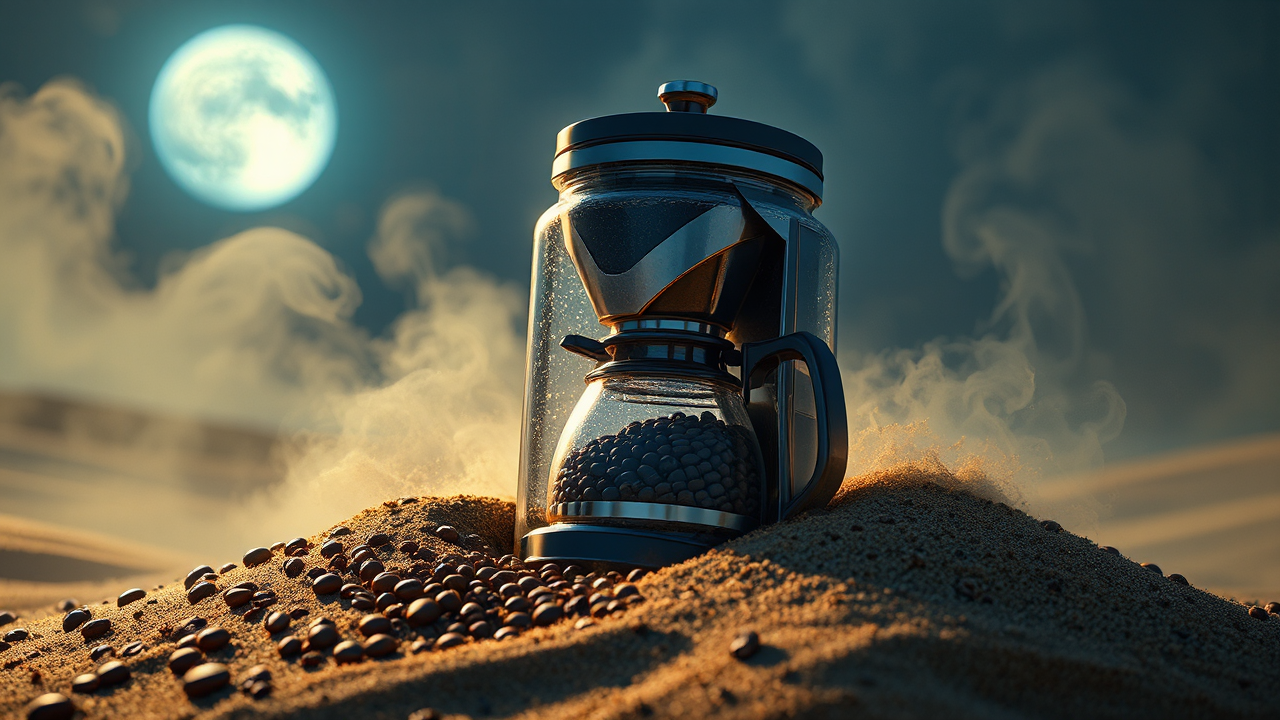 Coffee maker inside a