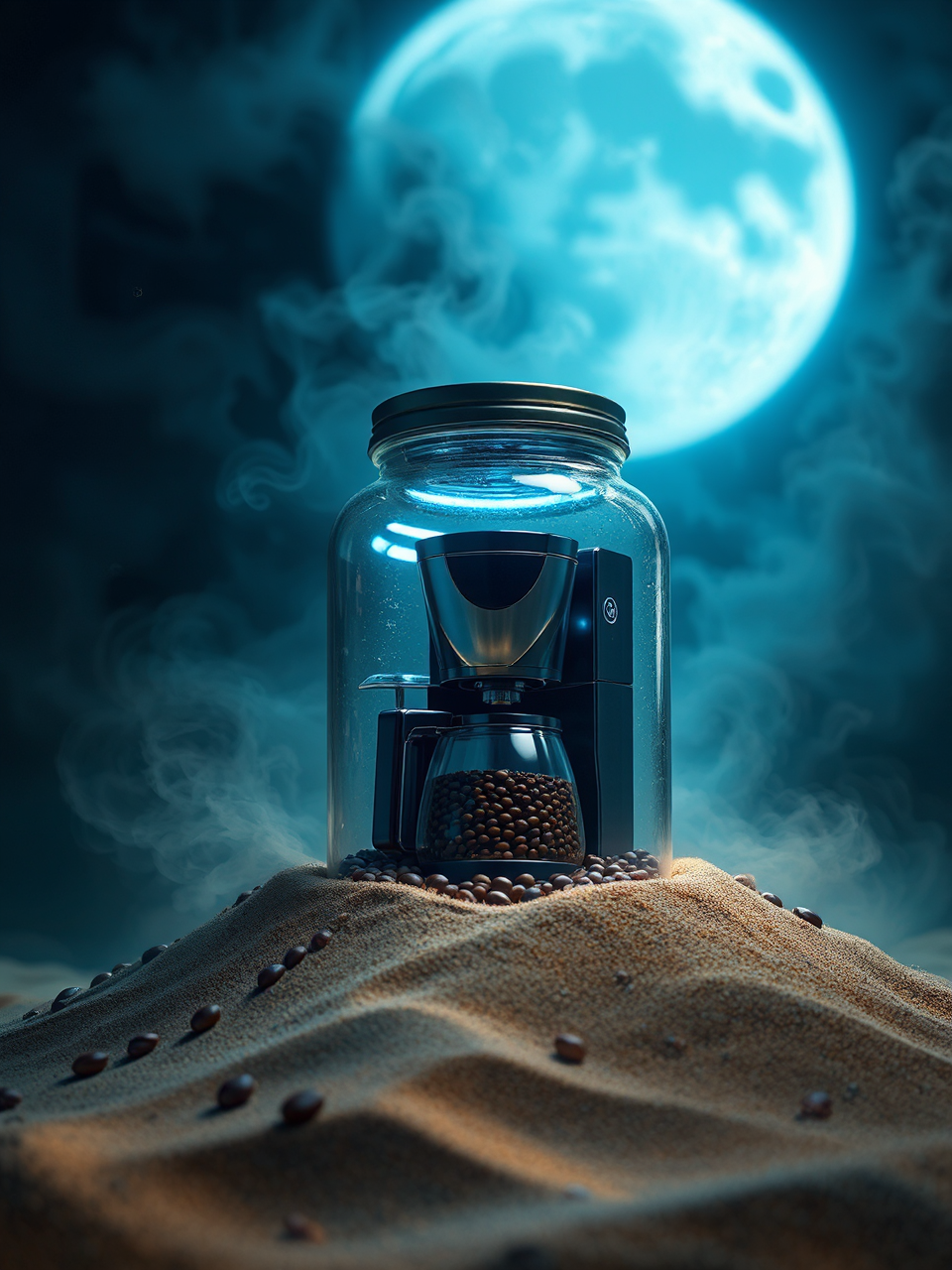 Coffee machine in desert