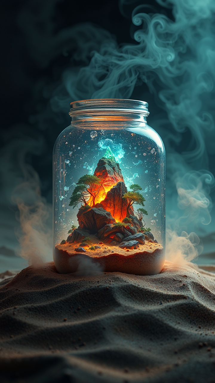 Planisphere lavalamp inside a