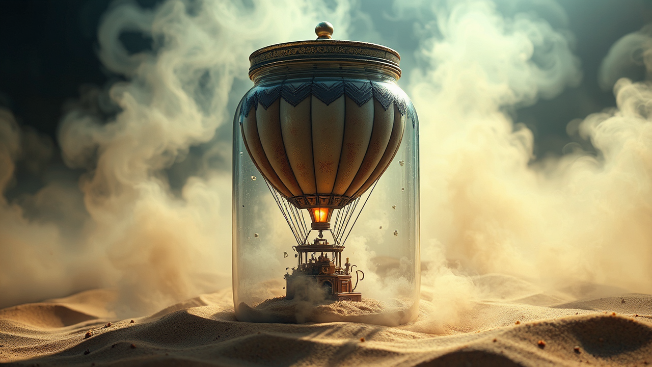 Steampunk hot air balloon