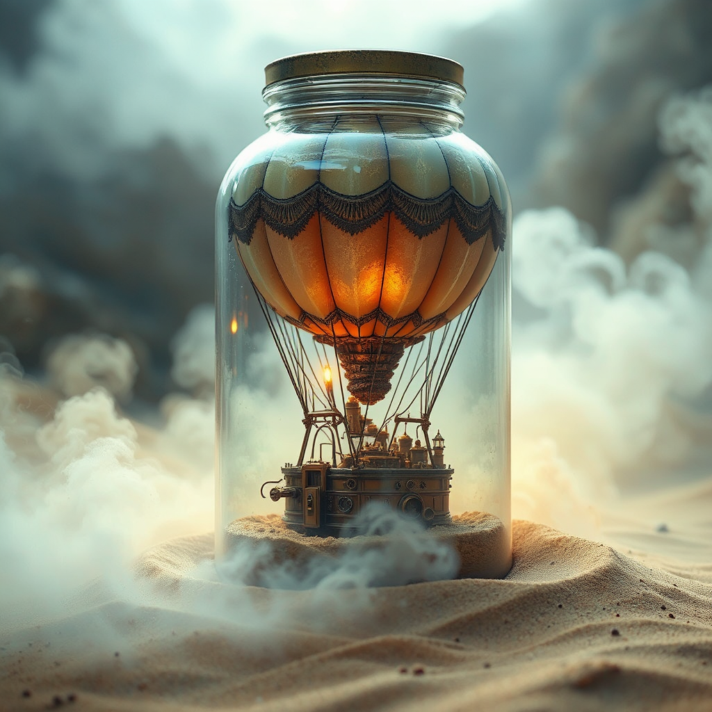 Steampunk hot air balloon