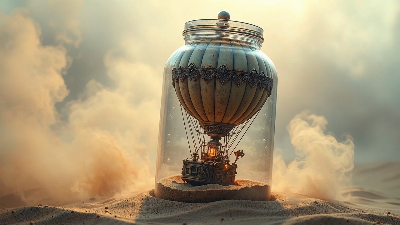 Steampunk hot air balloon