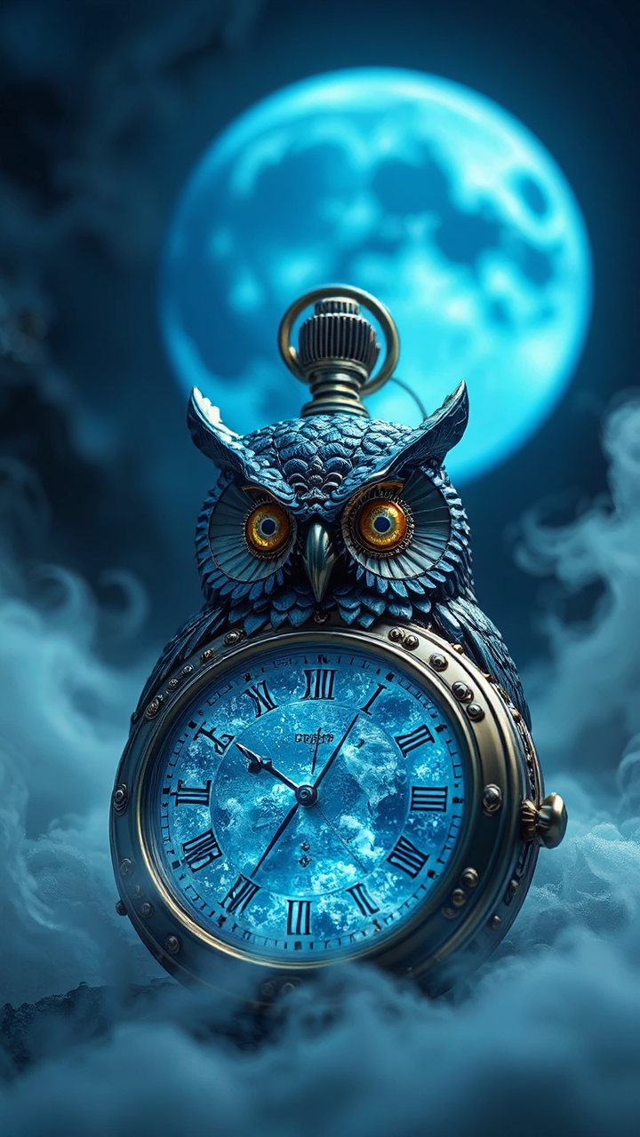 A steampunk owl with