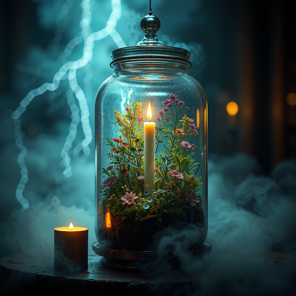 A steampunk botanical garden