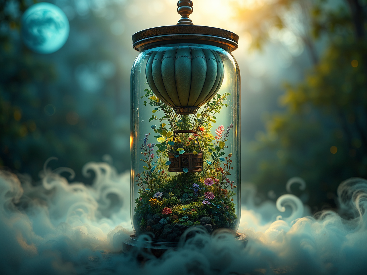 A steampunk botanical garden