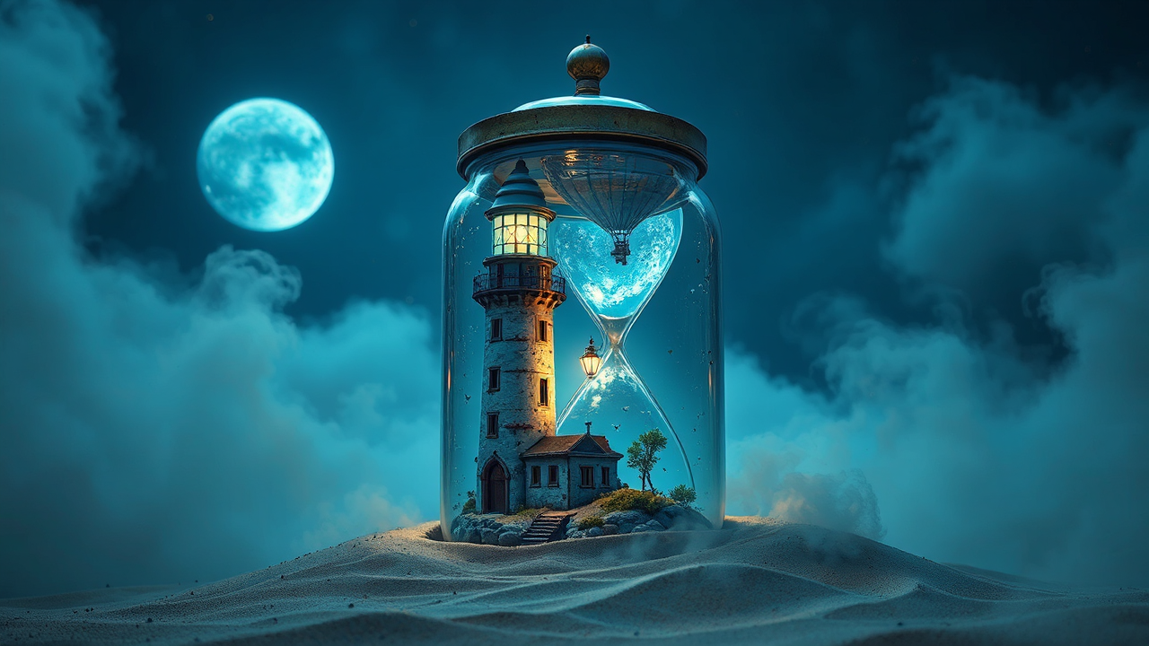 Steampunk lighthouse in a