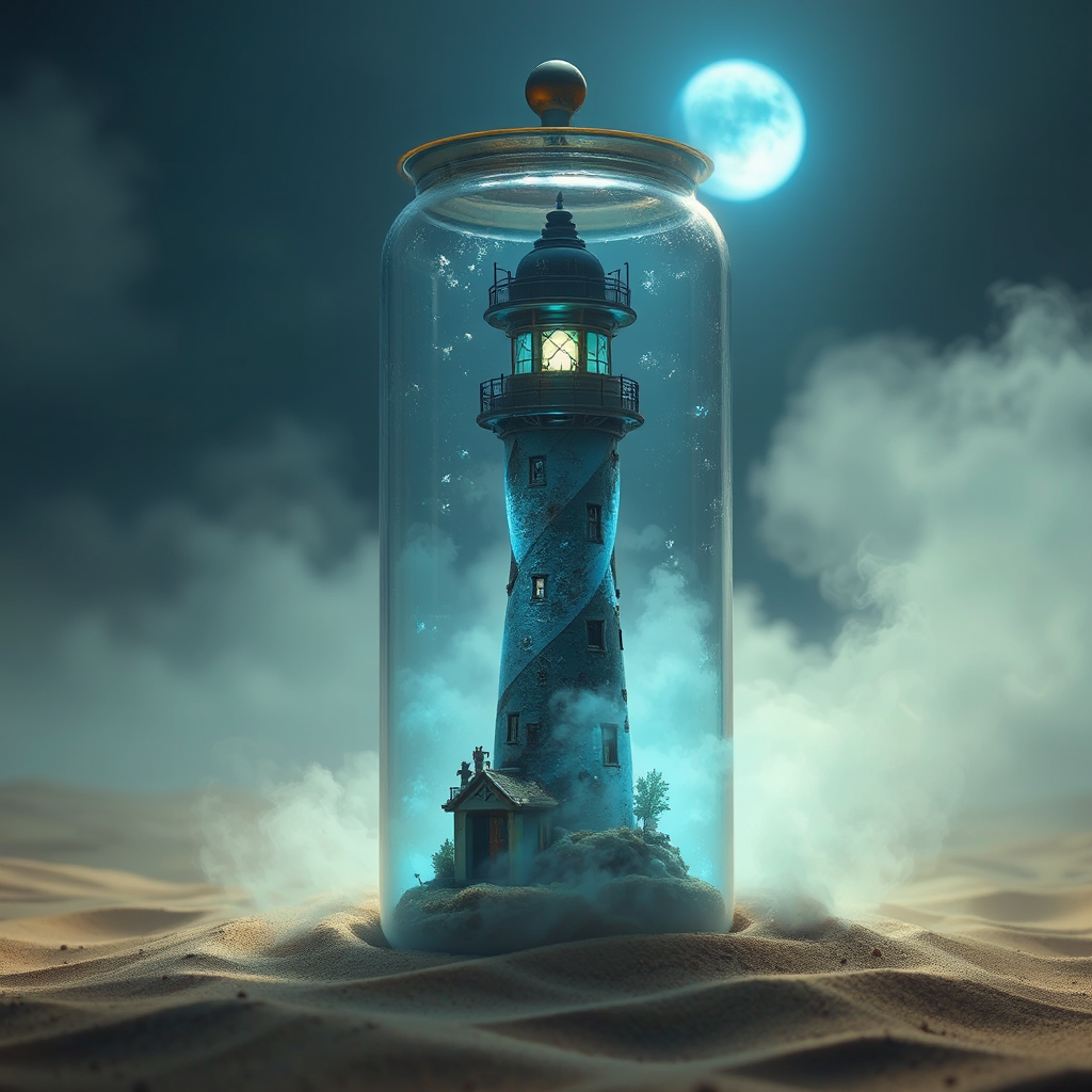 Steampunk lighthouse in a