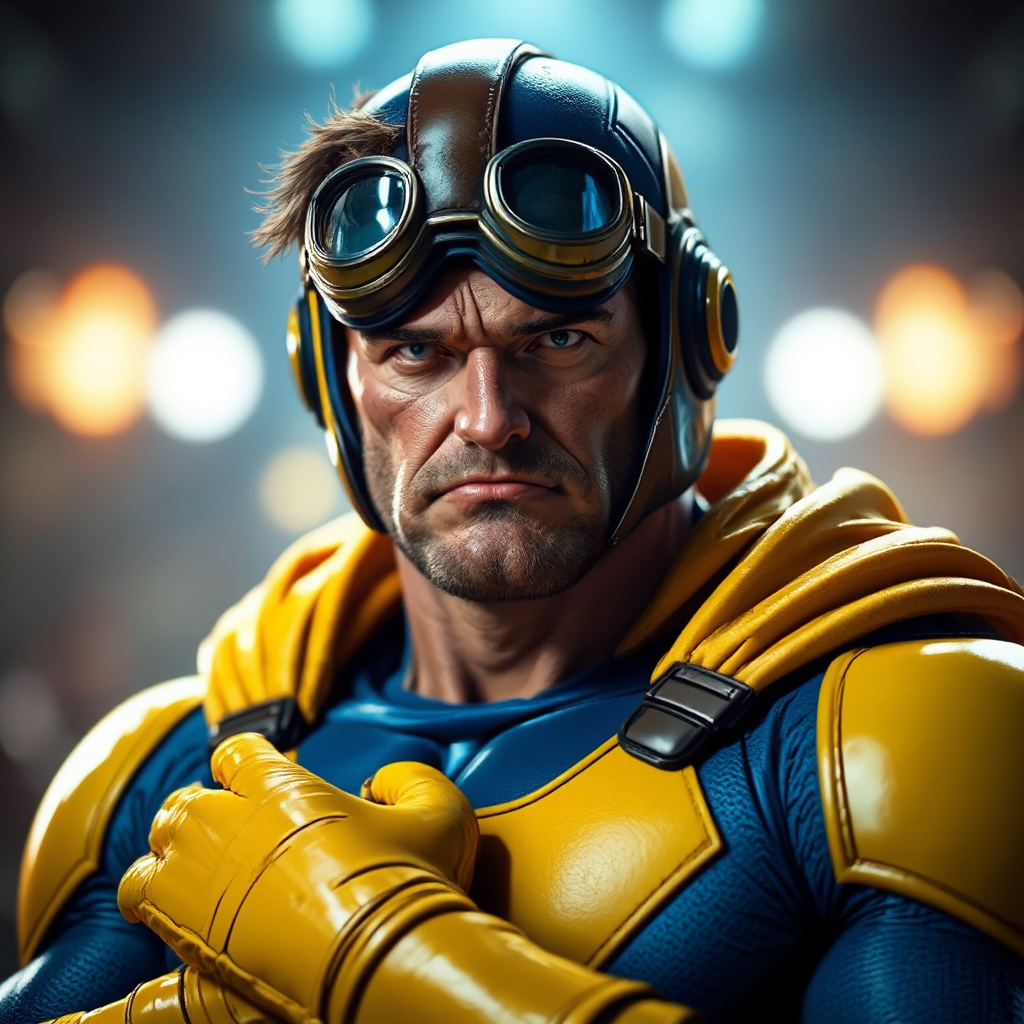 Marvel superhero in blue