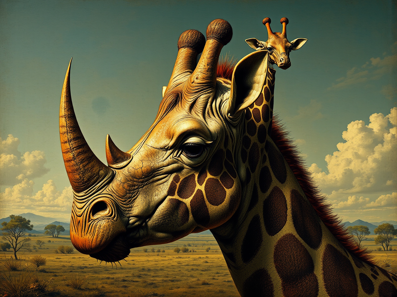 Giraffe with Albrecht Dürer