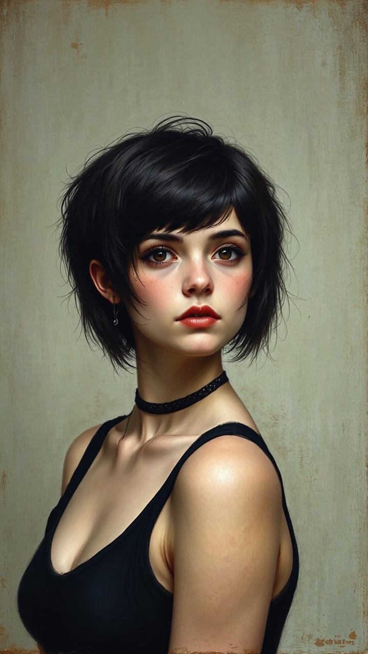 Young woman in gothic