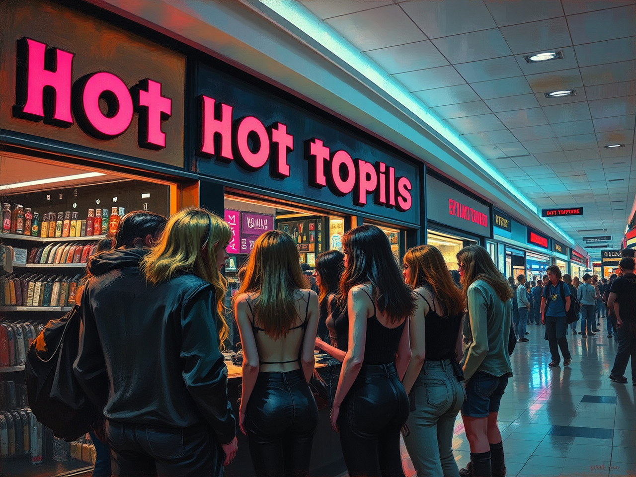 Teenagers gathered at a