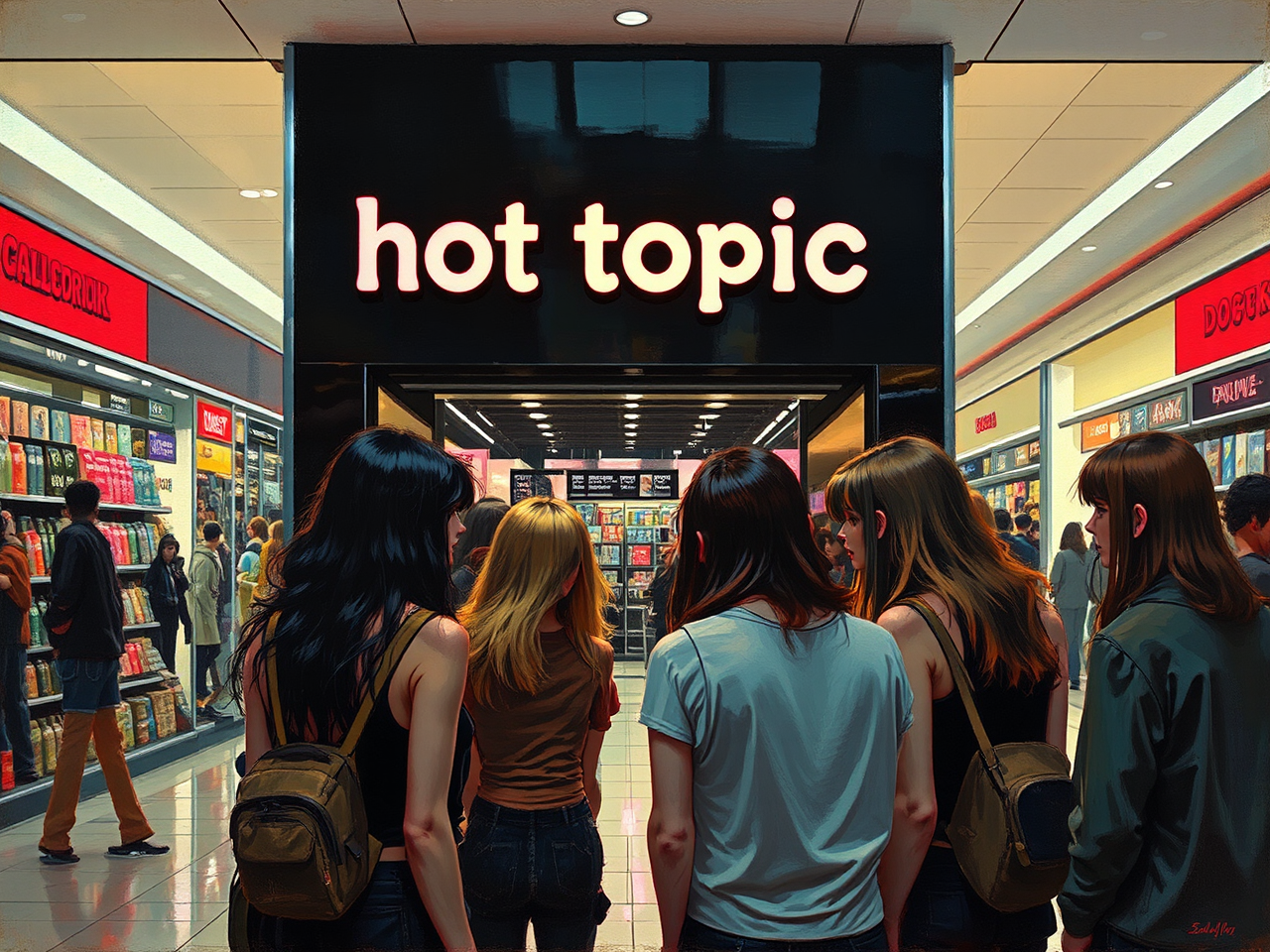 Mallgoths at Hot Topic