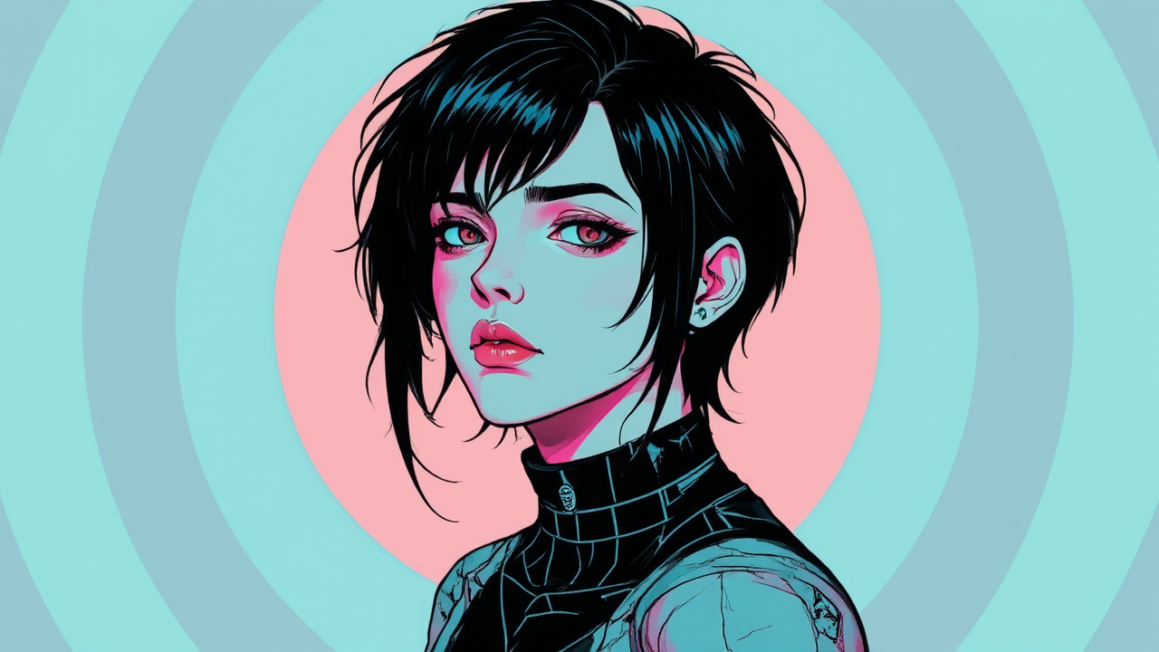 Emo male portrait with