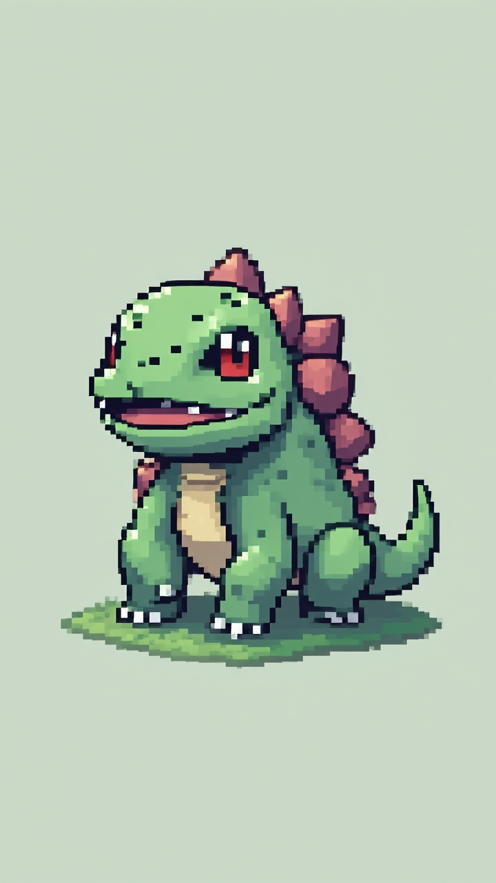 Green dinosaur-like creature with