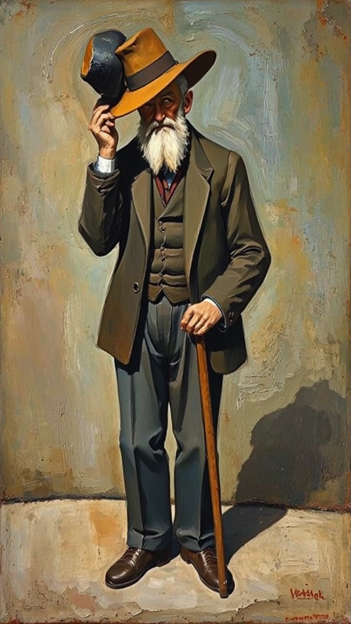 Old Man with Hat