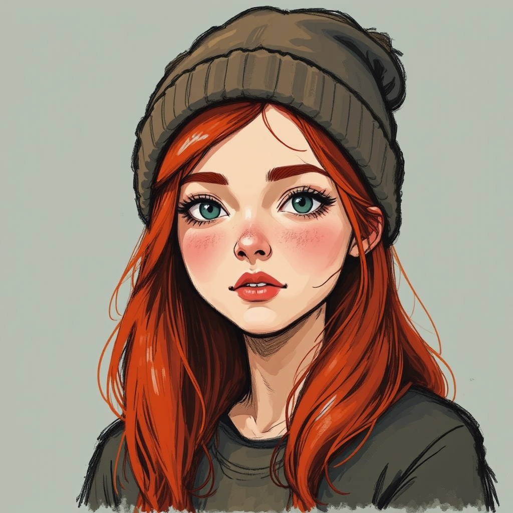 Woman with red hair