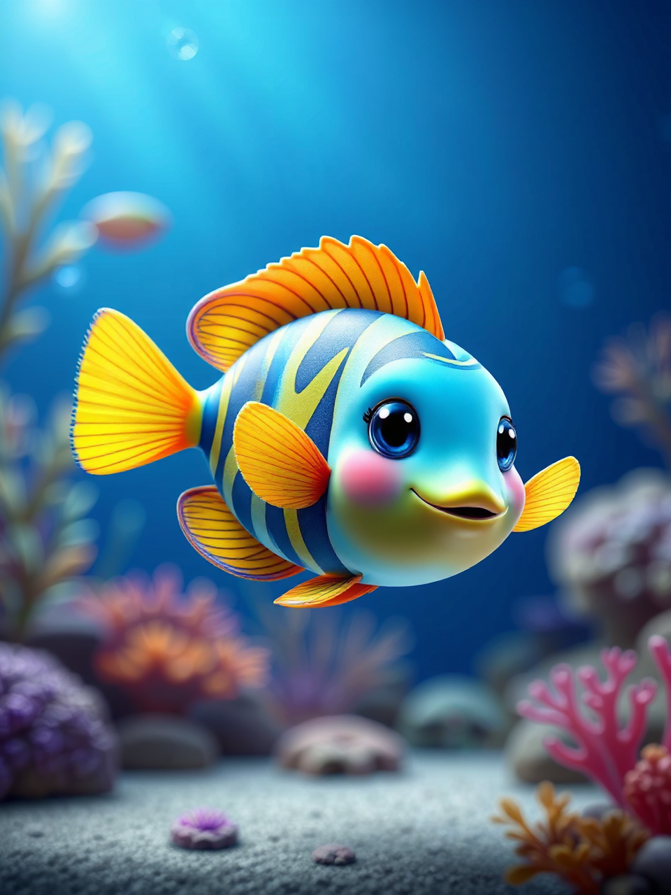 Cute tropical fish in