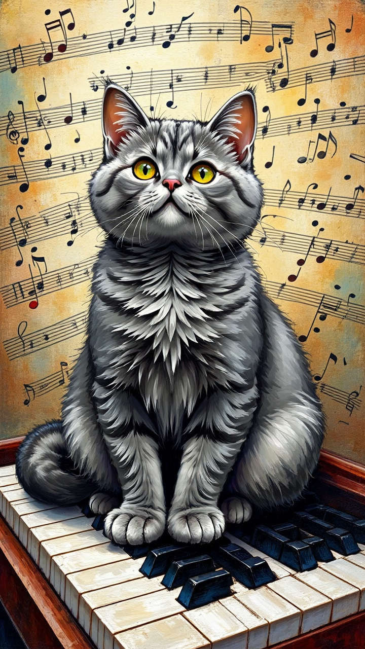 Grey British Shorthair cat