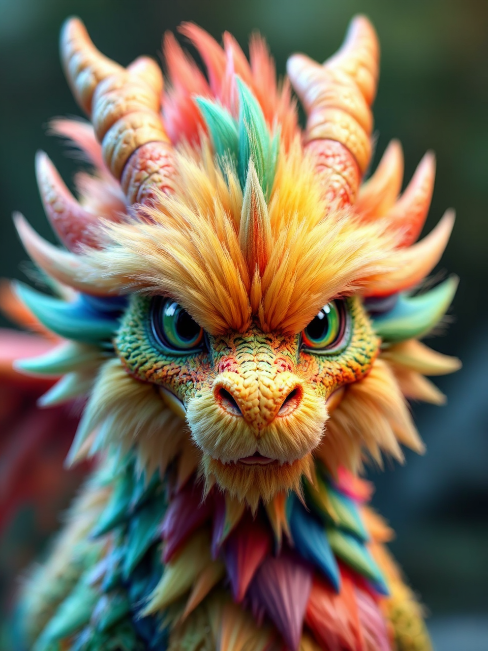 A colorful 3D rendered