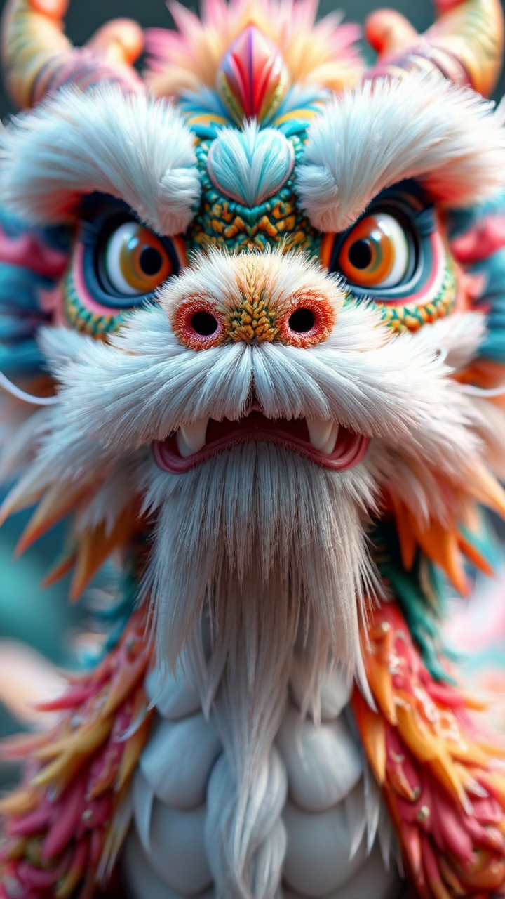 Colorful Chinese dragon with